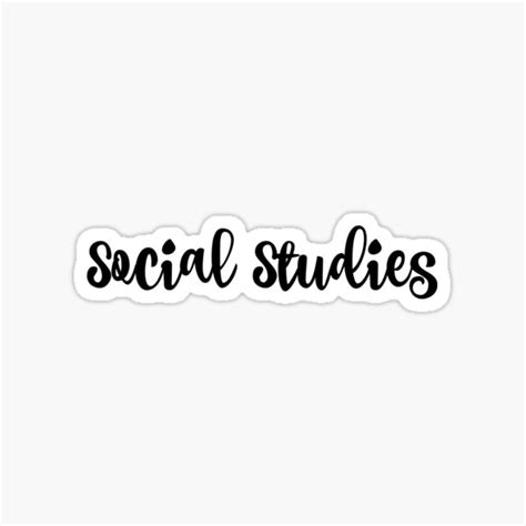 Social Studies Sticker For Sale By Chricket Redbubble