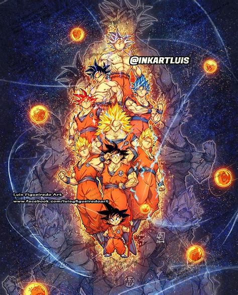 Gokus Forms Dragon Ball By Marvelmania On Deviantart Dragon Ball