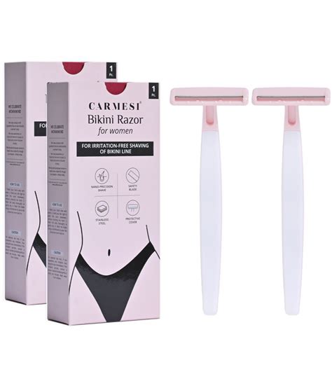 carmesi bikini razor for women for irritation free shaving of bikini line pack of 2 buy