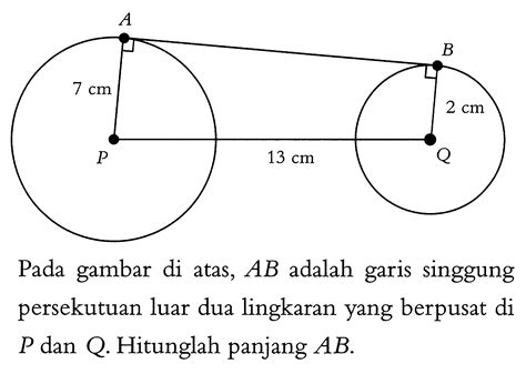 Pada gambar di atas, AB adalah garis singgung persekutu...