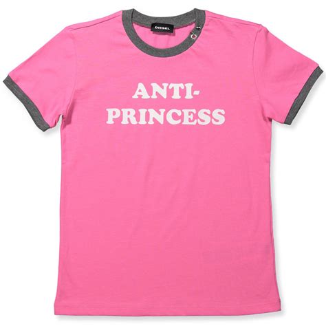 Diesel Treny T Shirt Girl Rosa Chiaro Pink