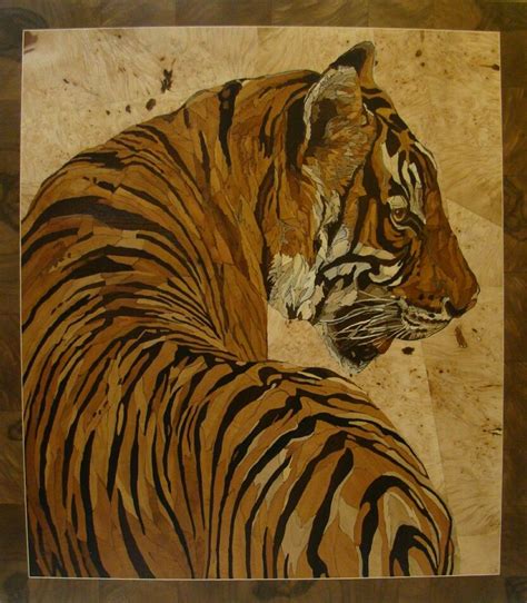 Tiger Wood Marquetry Its Made Of Wood Size 8495 For Sale