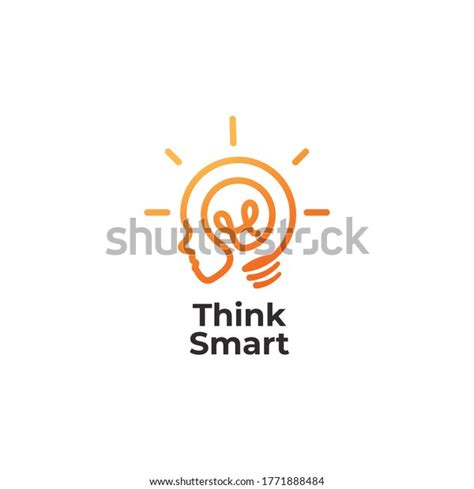 Think Smart Logo Design Minimalist Modern Stock Vector Royalty Free