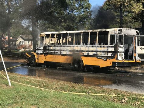 Fire Destroys Caroline School Bus All Students Escape Unharmed