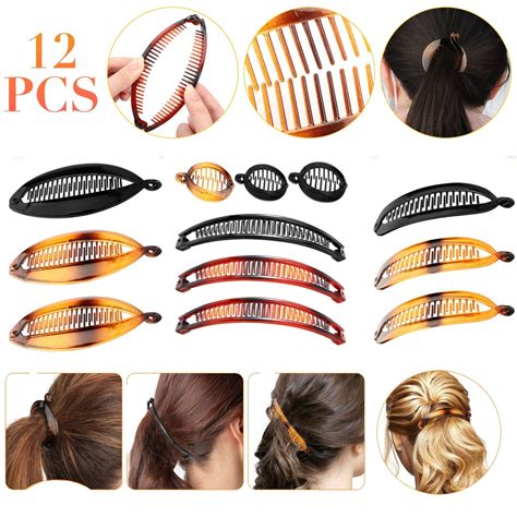 12 Pack Large Banana Hair Clips Classic Clincher Combs For Etsy