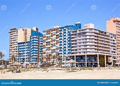 Residential Complexes On Golden Mile Beachfront In Durban Editorial