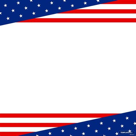 American Flag Border Vector In Illustrator Svg  Eps Png
