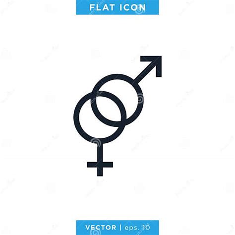 Gender Icon Male And Female Sex Symbol Vector Design Template Stock