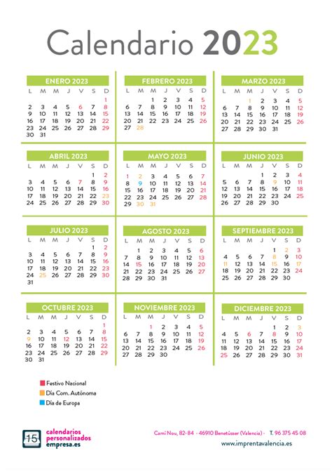Calendario Anual Con Festivos Para Imprimir Pdf Imagesee