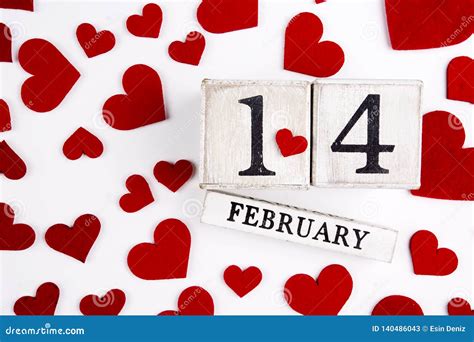 February 14th Calendar World Of Valentine S Day Concept Stock Image