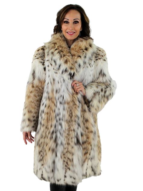 Cat Lynx Fur Coat Womens Lynx Fur Coat Large Estate Furs