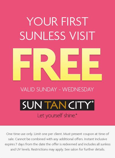 Sun Tan City Spray Tan Chart