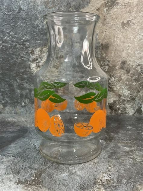 vintage anchor hocking glass orange juice carafe pitcher no lid 9 28 picclick