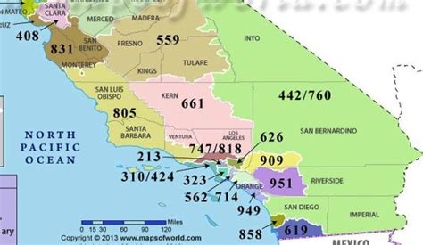 Socal California Southern California Area Codes