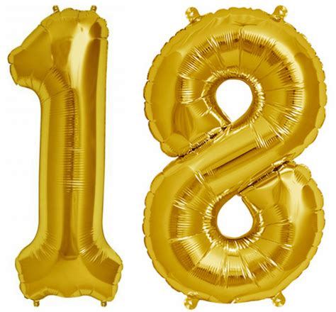 Giant 18th Birthday Party Number 18 Foil Balloon Helium Air Decoration