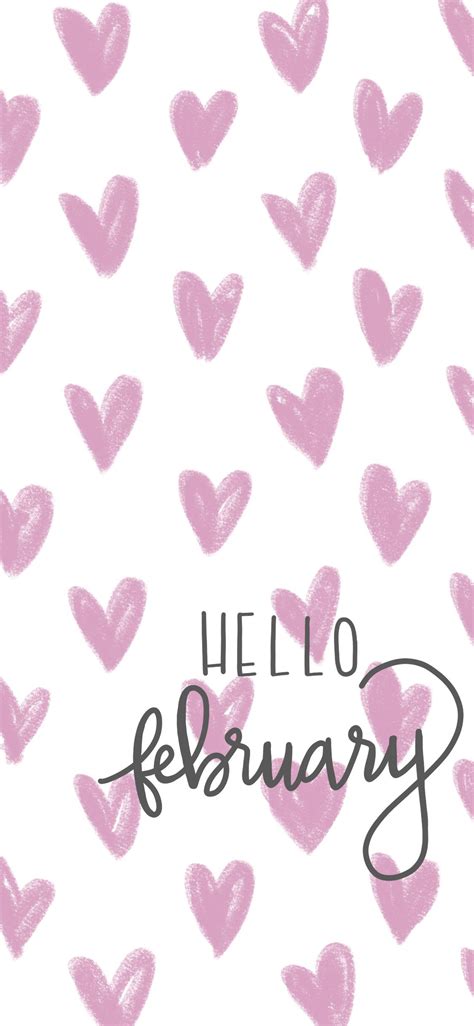 Hello February Iphone X Background February Wallpaper Valentines