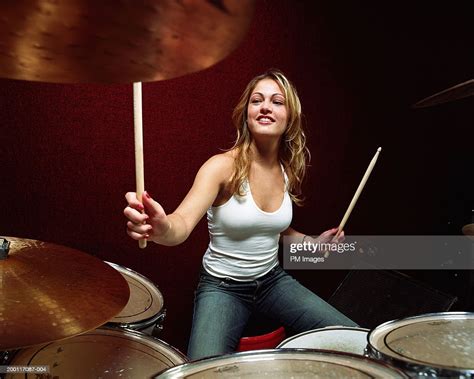 Woman Playing Drums Photo Getty Images