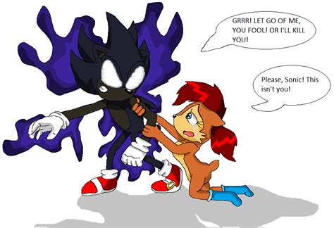 Dark Super Sonic And Sally By Zorathetwilightdrake On