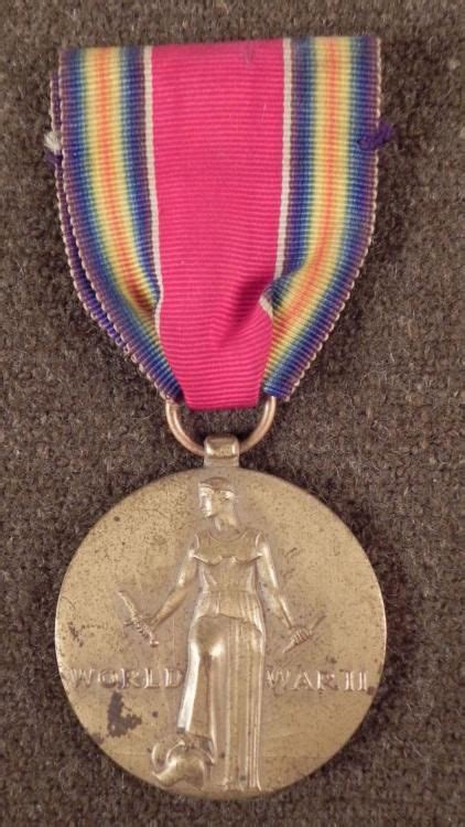 Wwii Usvictory Medal With Ribbon Period Original