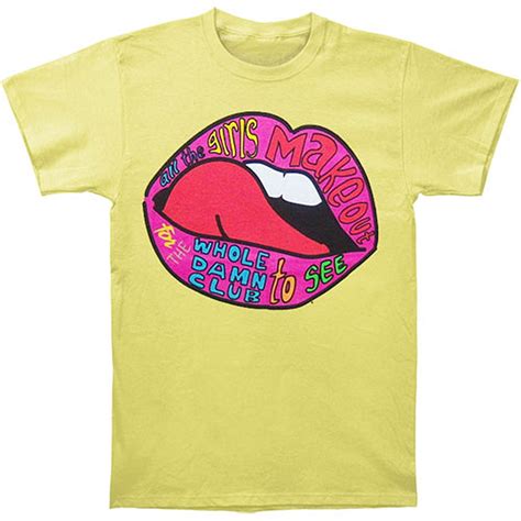 Lmfao Mens Girls Make Out Slim Fit T Shirt Large Yellow