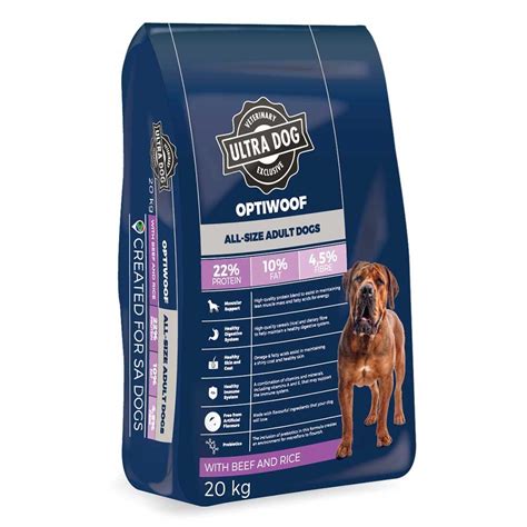 Natural dog food in new zealand. Ultra Dog OptiWoof Food for all breed Adult Dogs - Pet Hero
