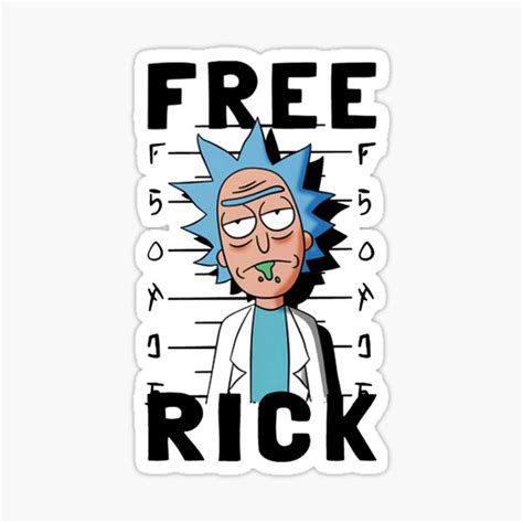 Rick Mugshot Vinyl Decal Rick And Morty Paper Bumper Stickers Pe