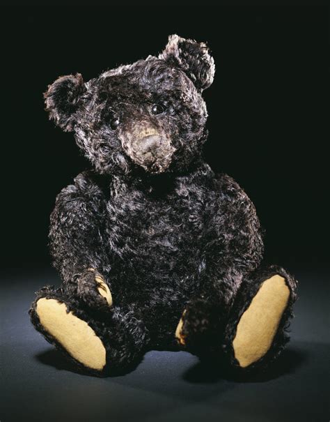 A Rare Black Steiff Teddy Bear With Rich Black Curly Mohair Circa 1912