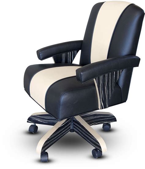The arm chairs features wheel casters for ease of movement. Customizable Luxury Poker Arm Chair with Casters