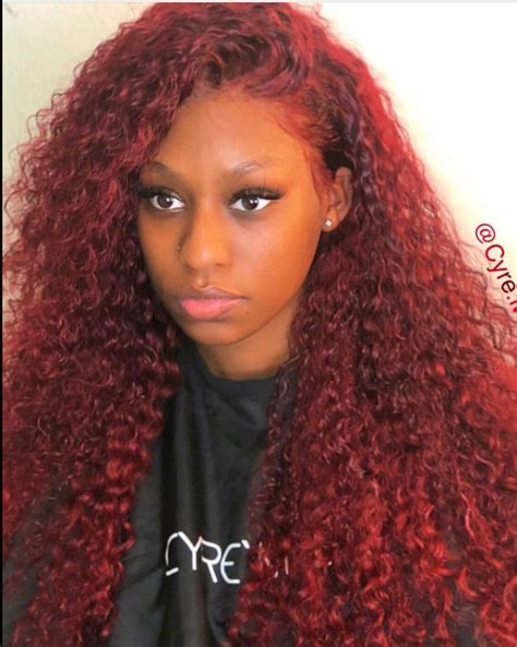 Hairstyle And Color Weave Hairstyles Red Curly Hair Loose Waves Hair