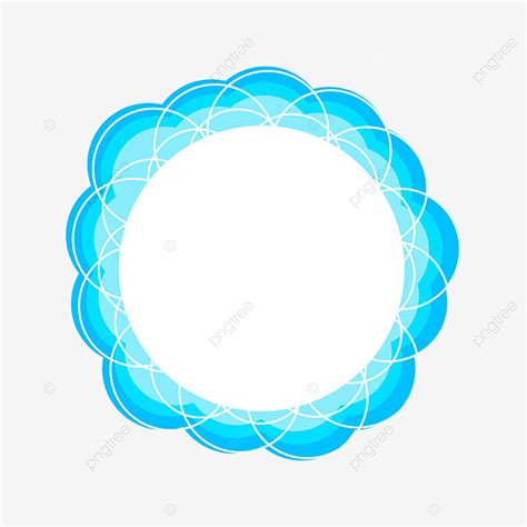 Gambar Lingkaran Bunga Biru Biru Floral Lingkaran Png Dan Vektor