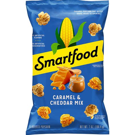 Smartfood Caramel And Cheddar Mix Flavored Popcorn 7 Oz Bag