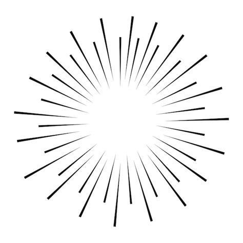 Premium Vector Sun Rays Hand Drawn Linear Drawing Vector Illustration