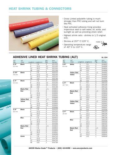 Ancor 307103 Marine Grade Electrical Adhesive Lined Heat Shrink Tubing