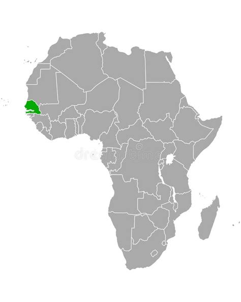 Mappa Del Senegal In Africa Illustrazione Vettoriale Illustrazione Di Verde Riga 206740134