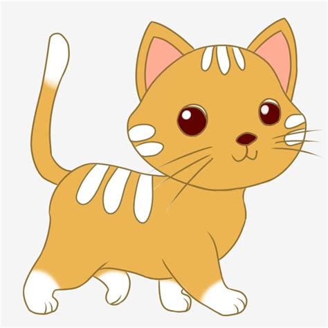 귀여운 애완 동물 만화 일러스트 애완용 고양이 애완 동물 클립 아트 손으로 그린 그림 동물 Png 일러스트 및 Psd