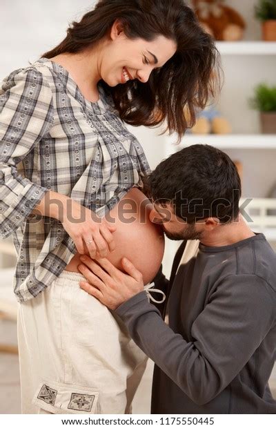 Husband Kissing Wifes Pregnant Naked Belly Stock Photo Shutterstock