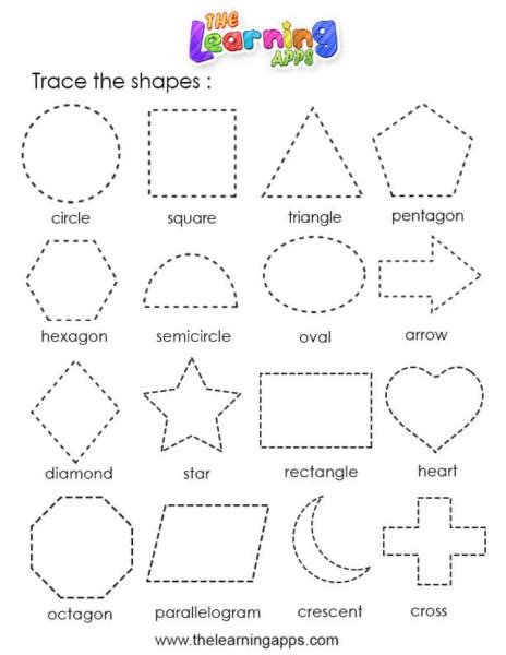 Download Free Tracing Shapes Worksheets And Printables For Kids