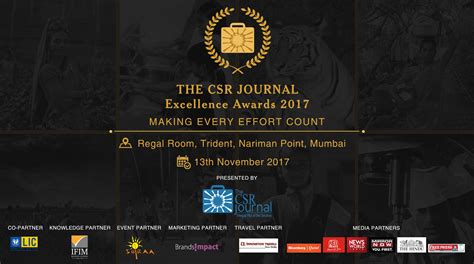 The Csr Journal Announces ‘the Csr Journal Excellence Awards 2017