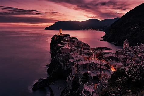 Vernazza Italy At Dusk Photograph By Mountain Dreams
