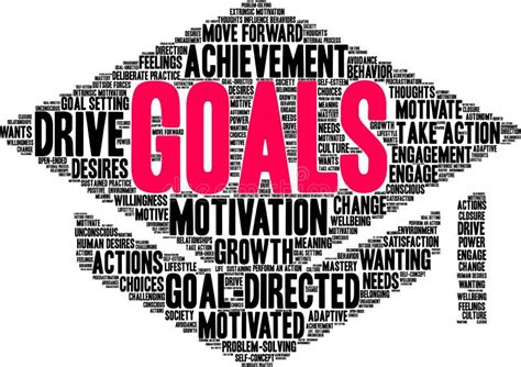 Goals Word Cloud Stock Vector Illustration Of Motivated 211014546