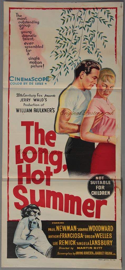 The Long Hot Summer Original Vintage Film Poster Original Poster Vintage Film And Movie Posters