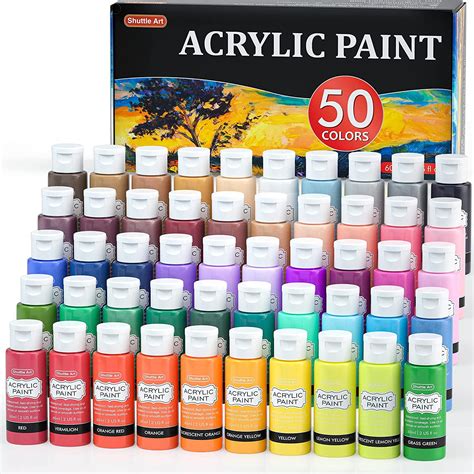 Acrylic Paint Shuttle Art 50 Colors Acrylic Paint Set 2oz60ml