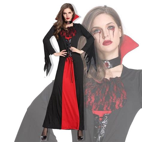 red gothic lacedress morticia cosplay costume halloween vampire dres qt handmade in 2022