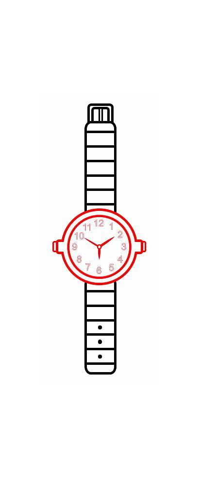 Draw Cartoon Watches Drawing Wrist Clipart Outline
