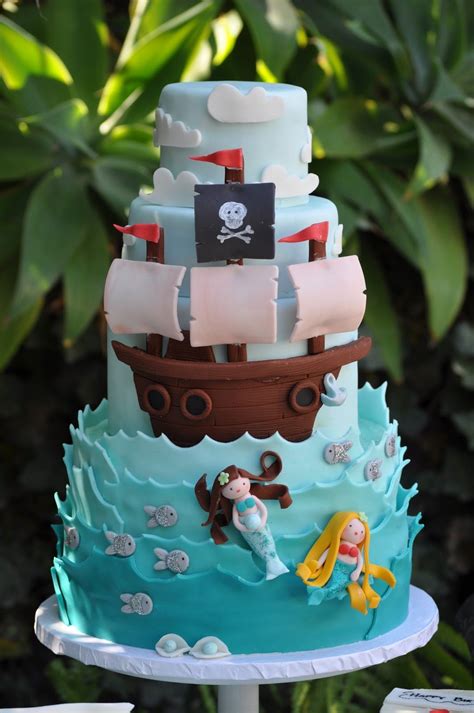 Pirate And Mermaid Cake Adorable Perfect For If Youre Celebrating A