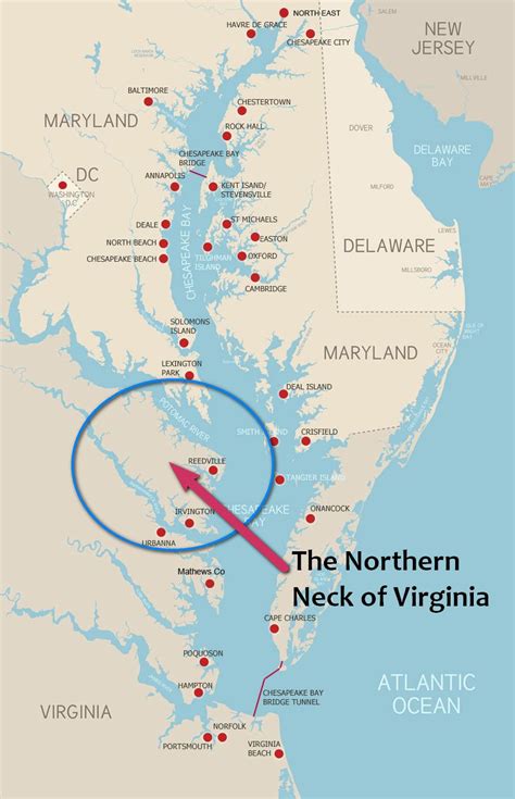 Northern Neck Virginia Map Virginia Map