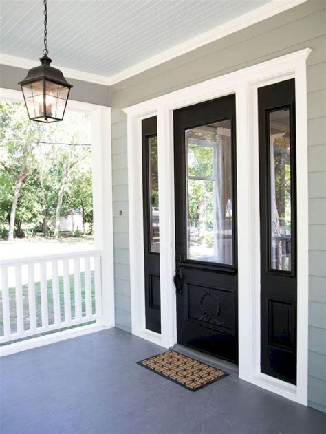 This type of wood and glass front door is pretty typical to a lot of rustic and farmhouse homes and you can highlight this style through the little details such as. 90 Awesome Front Door Farmhouse Entrance Decor Ideas (140 ...
