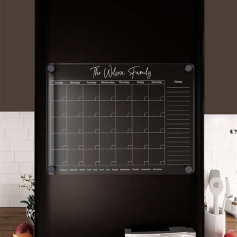 Acrylic Fridge Calendar Acrylic Refrigerator Magnet Calendar Etsy Australia