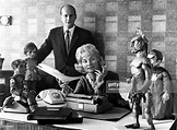 Television series creators Gerry and Sylvia Anderson with some of ...