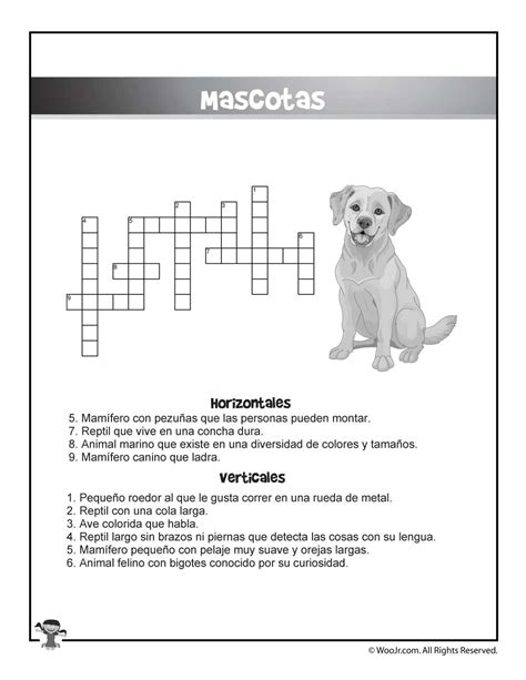 Crucigrama De Animales En Espanol Study Spanish Images